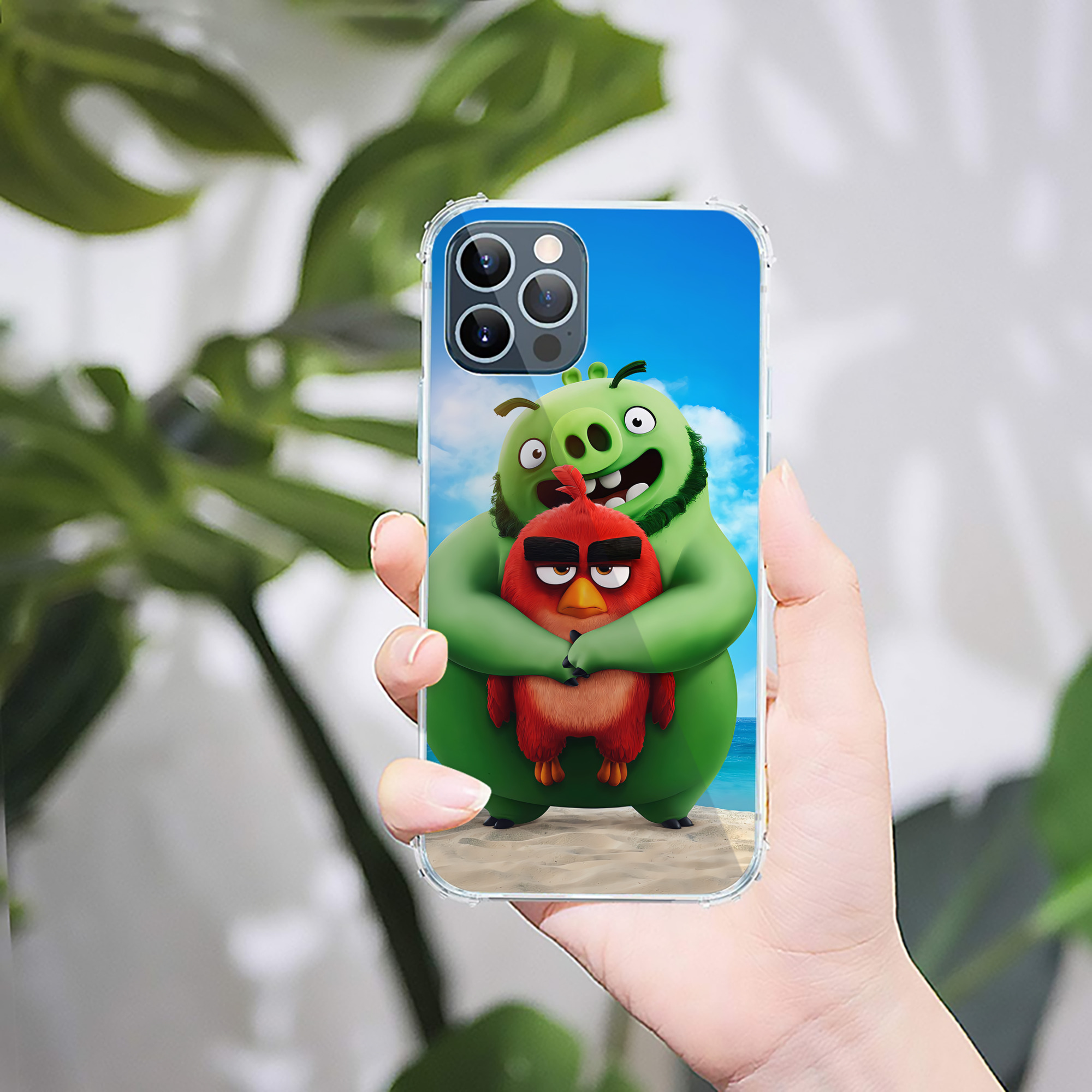（画像用） Angry Birds アングリーバード 【iPhone 12シリーズ対応】透明スマホケース（クリアソフトケース）